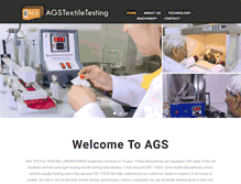 Tablet Screenshot of agstextiletesting.com